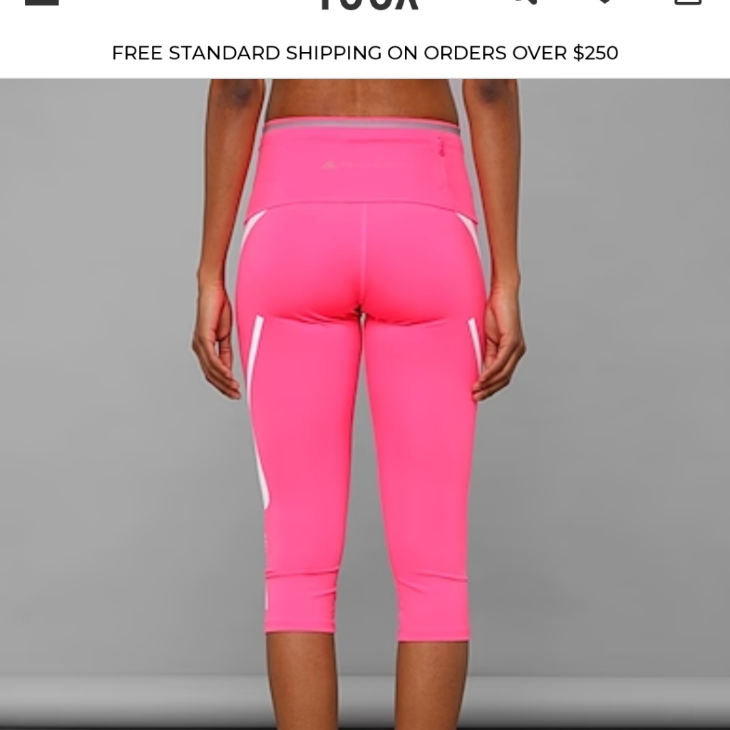 StellaMccartney Adidas Pink Capri Leggings Size Small Brand New With